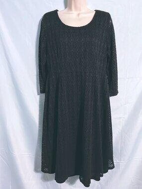 Octavia Black Lacy Dress Size L